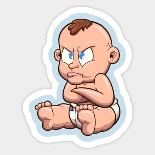 Cute Pouting Cartoon Baby Sticker